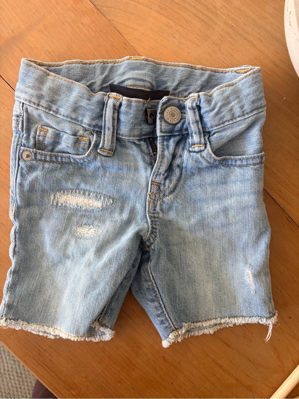 GAP Toddler Distressed Denim Shorts 12–18 Months